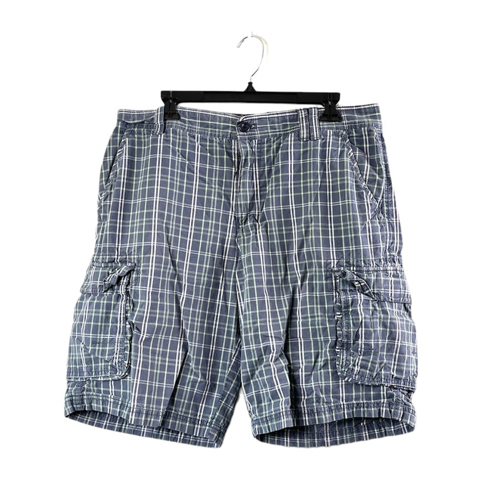 Men's Plaid Izod Cargo Shorts 34